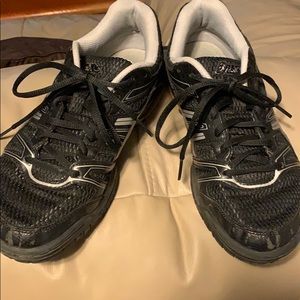 ASICS volleyball shoes.